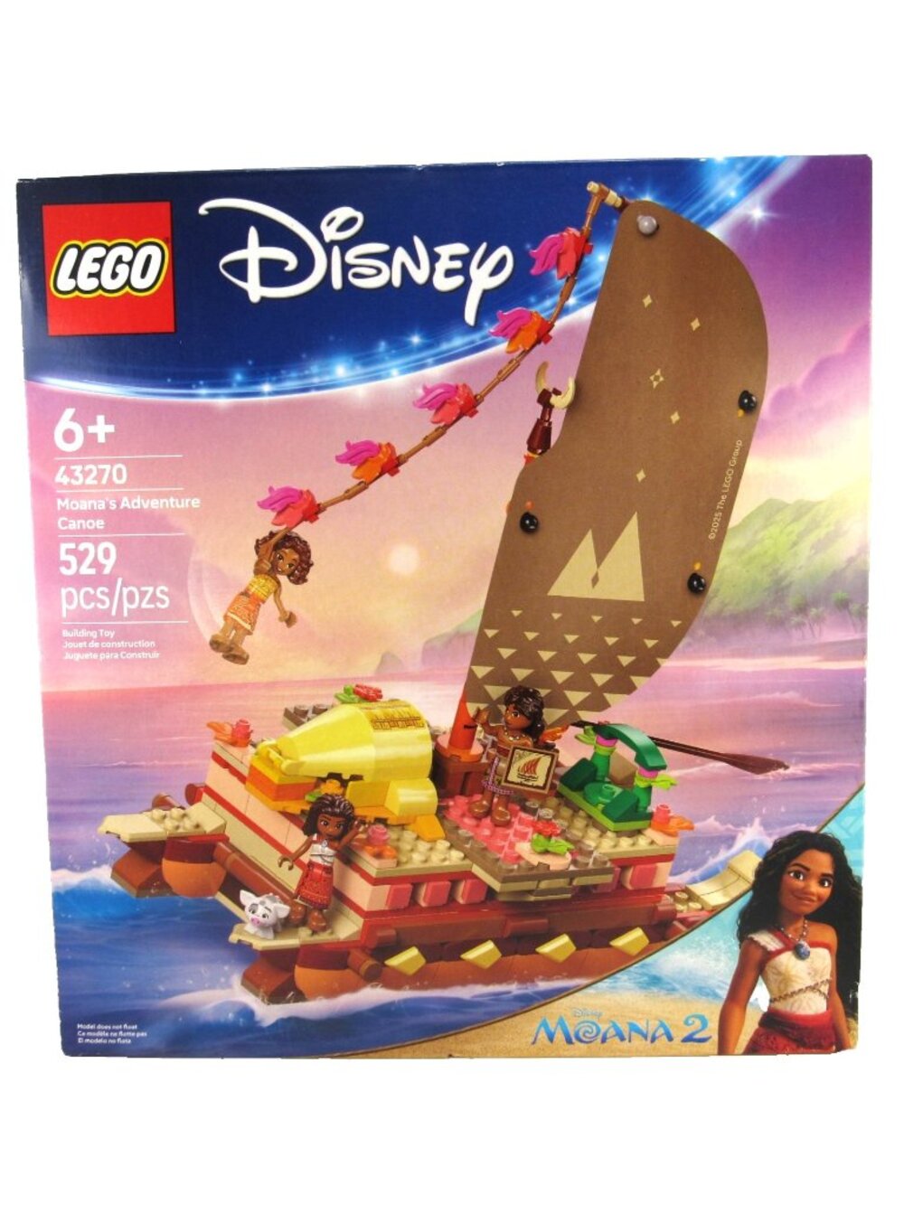 LEGO Disney Moana 2 Moana’s Adventure Canoe Set 43270 Brand New Sealed